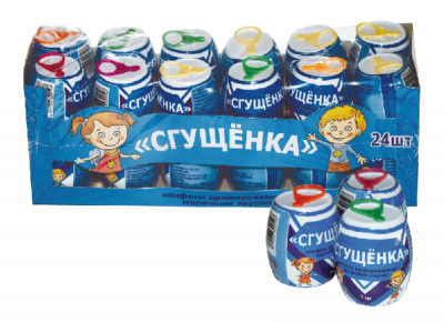 Фото Драже "Сгущенка" сахарная конфета 7г 1/24*24 в интернет-магазине axdv.ru / аиксдв