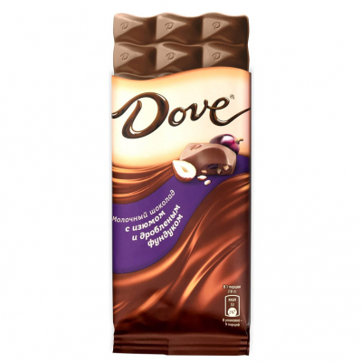 Фото Шоколад Dove Молочный с цельным фундуком 90г/16шт в интернет-магазине axdv.ru / аиксдв