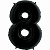 Фото Воздушный шар черный "Цифра 8" 40"-102 в интернет-магазине axdv.ru / аиксдв