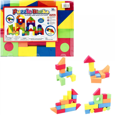 Фото Конструктор мягкий "Блоки-головоломки / Puzzle Blocks" в интернет-магазине axdv.ru / аиксдв
