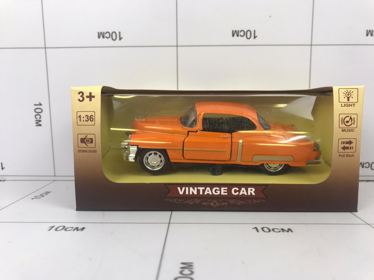 Фото Модель металлическая "Vintage Car" купэ, оранжевый, Свето-звуковой в интернет-магазине axdv.ru / аиксдв