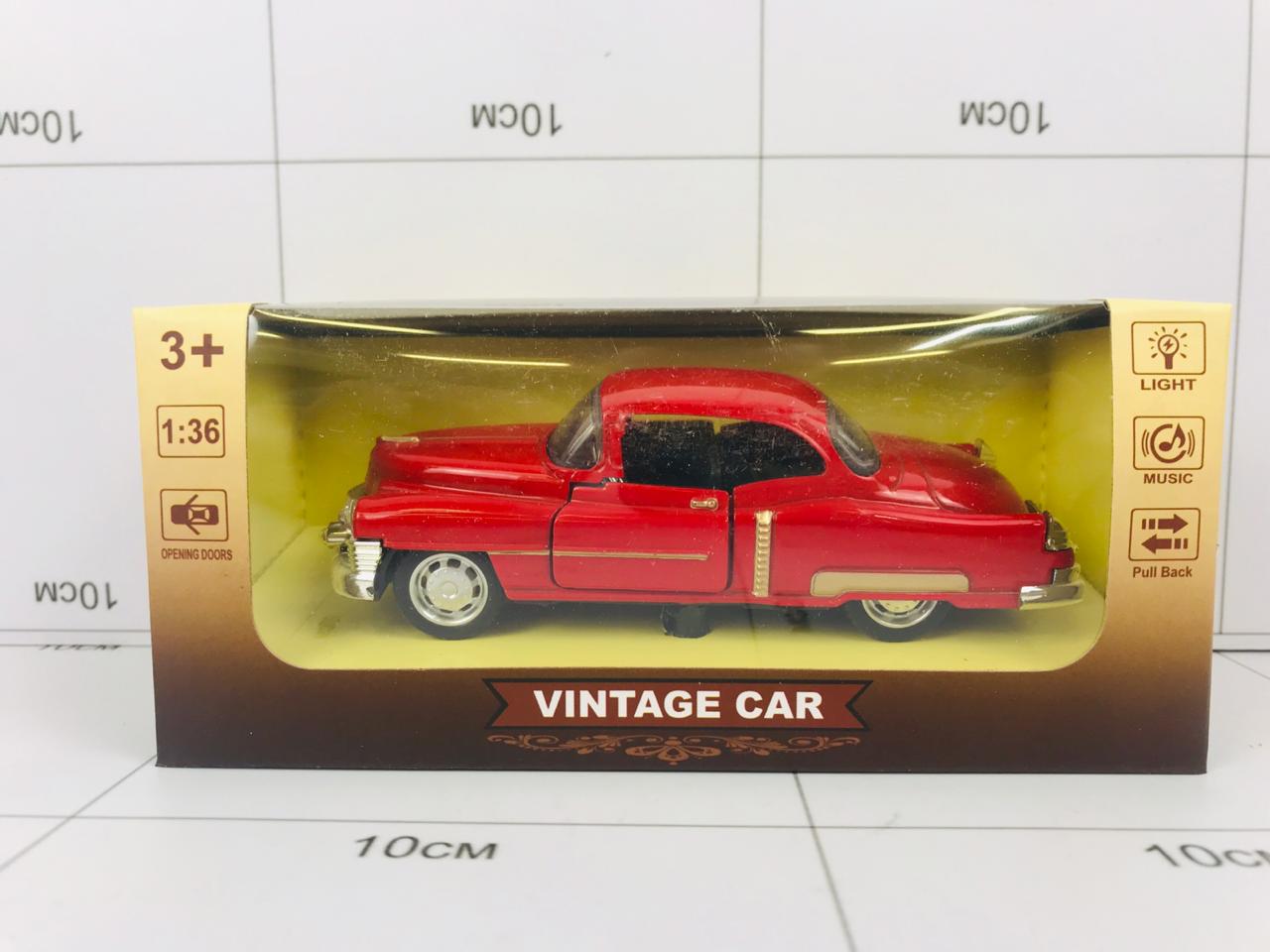 Фото Модель металлическая "Vintage Car" купэ, красный, Свето-звуковой в интернет-магазине axdv.ru / аиксдв