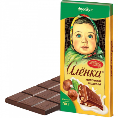 Фото Шоколад молочный фундук  Аленка  90г*15шт в интернет-магазине axdv.ru / аиксдв