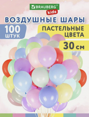 Фото Шары воздушные 30 см 12 дюймов "Макарунс" цветные ассорти 1/100 в интернет-магазине axdv.ru / аиксдв