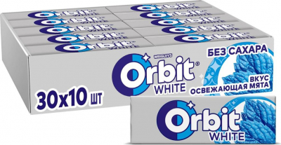 Фото Жевательная резинка "Орбит/Orbit White" освежающая мята 13,6г 30/60 в интернет-магазине axdv.ru / аиксдв
