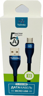 Фото Зарядный шнур Micro usb 100см (Андроид / Android ) YL-318 A-MK в интернет-магазине axdv.ru / аиксдв