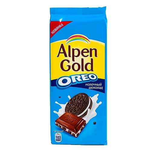 Фото Шоколад Alpen Gold «Молочный с Орео», 19*90 гр. в интернет-магазине axdv.ru / аиксдв