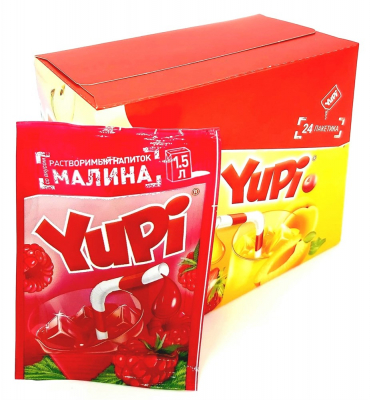 Фото Растворимый напиток YUPI Малина 12г*24шт*6 блоков. в интернет-магазине axdv.ru / аиксдв