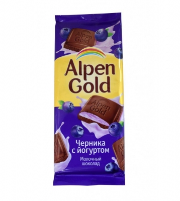 Фото Шоколад Alpen Gold «Черника- йогурт»,  21*80 гр. в интернет-магазине axdv.ru / аиксдв