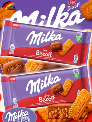 Фото Шоколад Милка Бискофф / Milka Biscoff 90гр*24шт (Импорт) в интернет-магазине axdv.ru / аиксдв