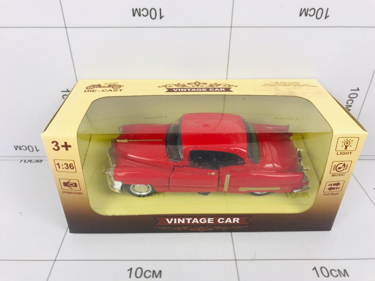 Фото Модель металлическая "Vintage Car" купэ, красный, Свето-звуковой в интернет-магазине axdv.ru / аиксдв