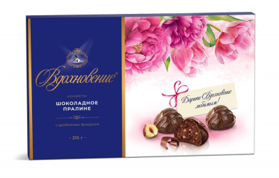 Фото Шоколадные конфеты "Вдохновение" шоколадное пралине с дробленным фундуком 215г в интернет-магазине axdv.ru / аиксдв