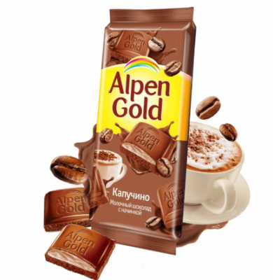 Фото Шоколад Alpen Gold «Молочный Капучино», 21*85 гр. в интернет-магазине axdv.ru / аиксдв
