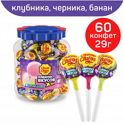 Фото Карамель Чупа Чупс XXL Баночка с плейлистом вкусов / Flavors Playlis Jar 0.029 1*8*60шт в интернет-магазине axdv.ru / аиксдв