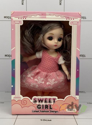 Фото Куколка "Милая девушка / Sweet Girl" в розовом вязанном платюшке в интернет-магазине axdv.ru