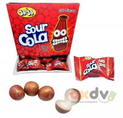 Фото Жевательная резинка Джоджо / JOJO® Кислая кола / Sour Cola, 8*200*5г.; CG-327 в интернет-магазине axdv.ru