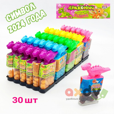 Фото Жевательная резинка с татуировкой "Драконыч" Ассорти 6гр*30шт*20бл в интернет-магазине axdv.ru