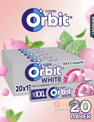 Фото Акция!!! Жевательная резинка "Орбит/Orbit" XXL Bubblemint 20,4г*20шт в интернет-магазине axdv.ru