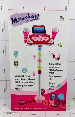 Фото Микрофон 2 "Музыкальный набор / Musical Set" розовый в интернет-магазине axdv.ru