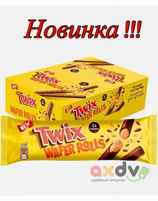 Фото Вафельные трубочки Твикс Хрустящие рулетики / Twix Crispy Rolls 22,5г*24шт*12бл (Импорт) в интернет-магазине axdv.ru