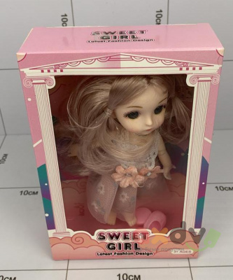 Фото Куколка "Милая девушка / Sweet Girl" в розовом платюшке с цветочками в интернет-магазине axdv.ru
