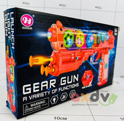 Фото Пистолет светозвуковой с присосками шестеренки "Gear light Gun" в интернет-магазине axdv.ru