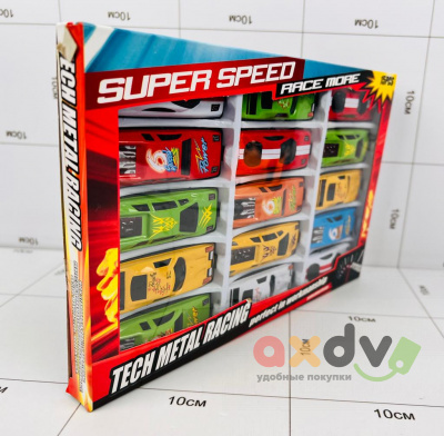 Фото Набор металлических машин "Супер скорость / Super speed" 15 дет. в интернет-магазине axdv.ru