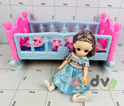Фото Кукла с кроваткой "игрушки для домика / Play house Toys" в интернет-магазине axdv.ru