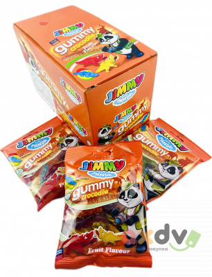 Фото Жевательный желейный мармелад Джимми / JIMMY GUMMY, Крокодил, пакет 80г*12шт*6бл в интернет-магазине axdv.ru