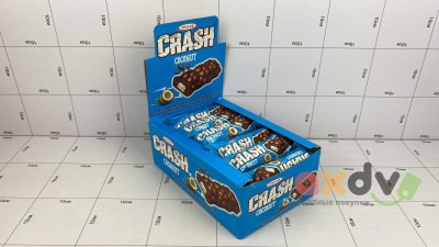 Фото "Крэш Бар / Crash Bar" 40g батончики с кокосом и хрустящим рисом 40гр*24шт*6бл №1178 в интернет-магазине axdv.ru