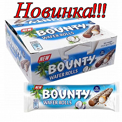 Фото Вафельные трубочки Bounty 23,4гр*12шт (Импорт) в интернет-магазине axdv.ru / аиксдв