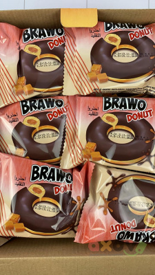 Фото Пончик ЭНИ Браво / ANI® Brawo (Donut с начинкой в шоколадной глазури со вкусом карамели), 6*24*40г.; в интернет-магазине axdv.ru