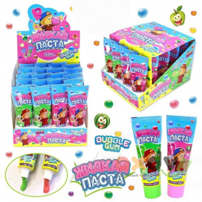 Фото Жевательная резинка "Жидкая паста" Бабл гам / Bubble Gum 22г*20шт*12бл в интернет-магазине axdv.ru