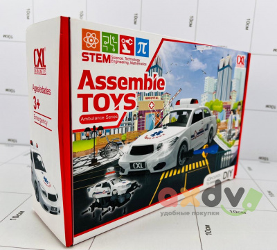 Фото Конструктор "Собери игрушку — скорую помощь / Assemble Toys Ambulance" 43 дет. в интернет-магазине axdv.ru