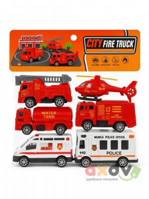 Фото Набор пожарной техники City Fire Truck (6 штучный) в интернет-магазине axdv.ru
