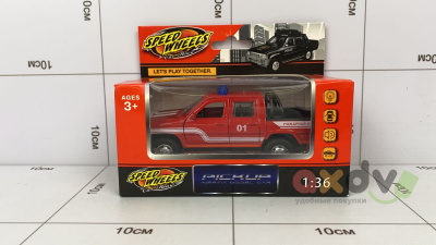 Фото Модель металлическая светозвуковая "Скоростные колеса / Speed Wheels" Пожарная 1:36 в интернет-магазине axdv.ru