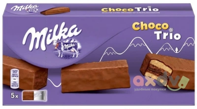 Фото Печенье Милка Шоколадное трио / Milka Choco Trio 150гр*12шт (Импорт) в интернет-магазине axdv.ru