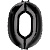 Фото Воздушный шар черный "Цифра 0" 40"-102 в интернет-магазине axdv.ru / аиксдв