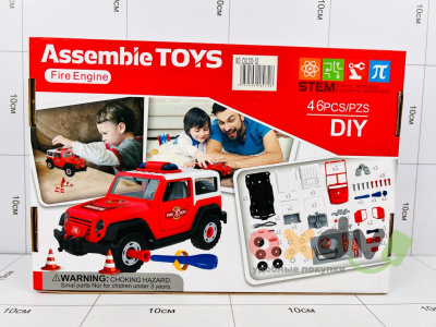 Фото Конструктор "Соберите игрушечную пожарную машину / Assemble Toys Fire Engine" в интернет-магазине axdv.ru