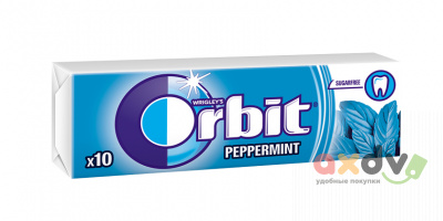 Фото Жевательная резинка "Орбит/Orbit" Мятный / Peppermint 14г 30/60 в интернет-магазине axdv.ru