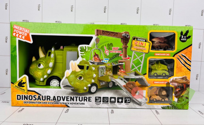 Фото Игровой набор "Приключение с динозавром / Dinosaur adventure" светозвуковой с горками в интернет-магазине axdv.ru