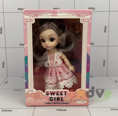 Фото Куколка "Милая девушка / Sweet Girl" в розовом платюшке с рюшечками в интернет-магазине axdv.ru