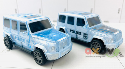 Фото Машинка светозвуковая инерционная Полицейский Мерседес Бенц G / Police Mercedes-Benz G-Класс 1/10шт в интернет-магазине axdv.ru