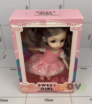 Фото Куколка "Милая девушка / Sweet Girl" в розовом вязанном платюшке в интернет-магазине axdv.ru