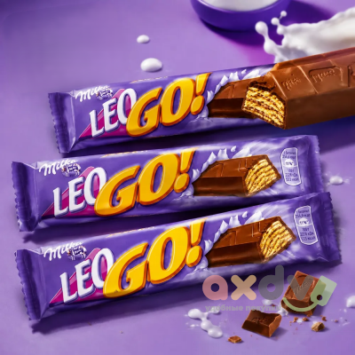 Фото Шоколадные вафли "Милка Лео, вперёд! / Milka Leo Go!" 48гр*32шт (Импорт) в интернет-магазине axdv.ru