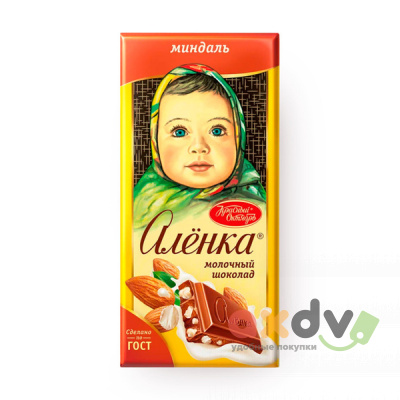 Фото Шоколад молочный миндаль Аленка 90г*15шт в интернет-магазине axdv.ru