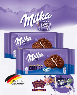 Фото Печенье Милка Сенсация Крем "Орео" / Milka Sensation Oreo Creme 156г*12шт (Импорт) в интернет-магазине axdv.ru