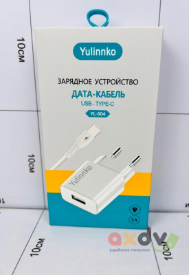 Фото Зарядный шнур Type-c с USB адаптером YL-604 в интернет-магазине axdv.ru