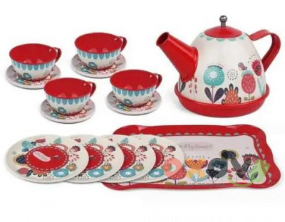 Фото Набор посуды "Чайный сервиз / Tea set" (металл) 14 дет. в интернет-магазине axdv.ru