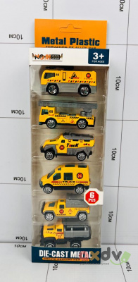 Фото Набор металлических машинок "Литые под давлением / DIE CAST" Строительная техника (6 шт) в интернет-магазине axdv.ru